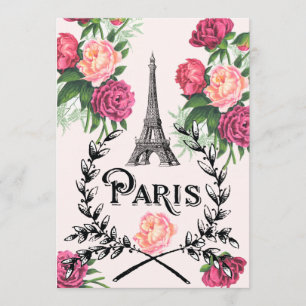 Invitation Paris Roses Roses Roses Vintages