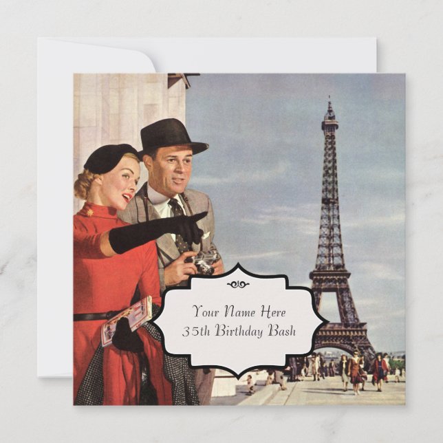 Invitation Paris Vintage (Devant)