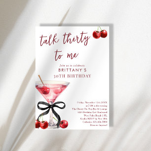 Invitation Parle moi de Cherry Martini 30e Anniversaire