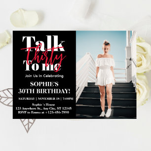 Invitation Parler 30 À Moi 30e Anniversaire Photo