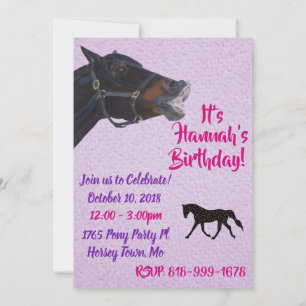 Invitation Parler de l'anniversaire de Pony
