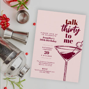 Invitation Parlez Trente pour moi 30e anniversaire Cocktail r