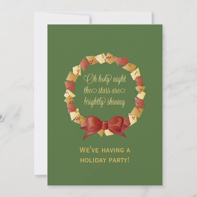 Invitation Paroles de Oh Holy Night Design (Devant)