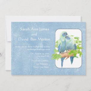 Invitation Parrot Tropical Nature Mariage Inviter