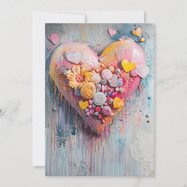 Invitation Parsemé d'Invitation d'amour | Points doux (Devant)