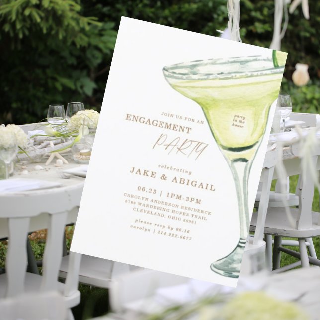Invitation Parti à la Maison Margarita Engagement Party (Créateur téléchargé)