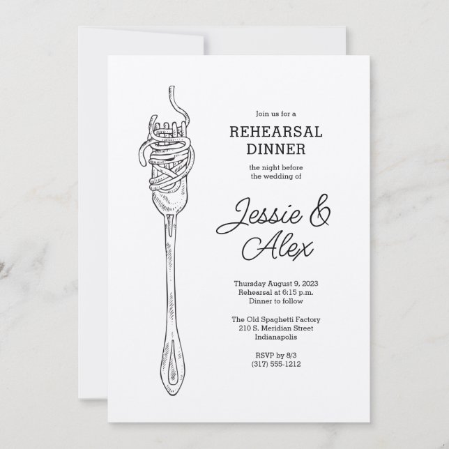 Invitation Parti alimentaire italien (Devant)