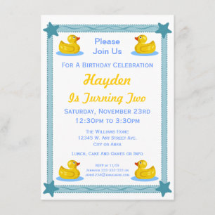 Invitation Parti Anniversaire de enfant des étoiles Cute Rubb