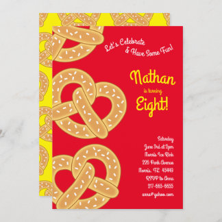 Invitation Parti Anniversaire de enfant Pretzels