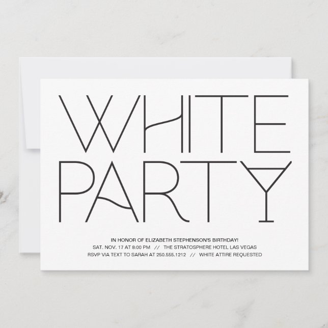 Invitation Parti blanc (Devant)
