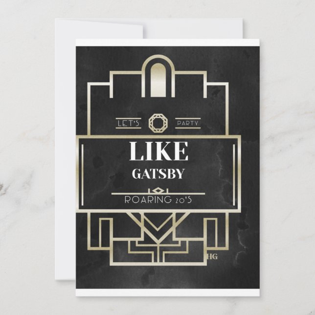 INVITATION PARTI COMME L'INVITATION DE GATSBY (Devant)