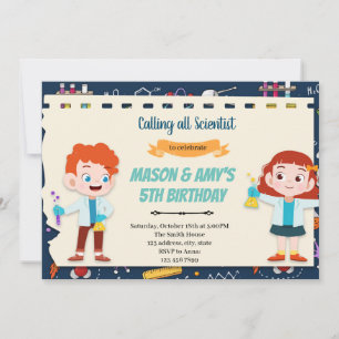 Invitation Parti conjoint pour enfants de science