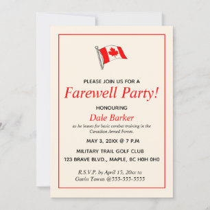 Invitation Parti d'adieu militaire canadien modifié