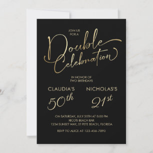 Invitation Parti d'anniversaire conjoint pour adultes