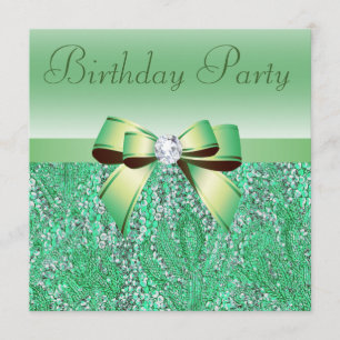 Invitation Parti d'anniversaire de Bow & Diamond