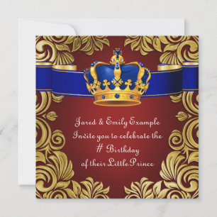 Invitation Parti d'anniversaire de la Couronne royale