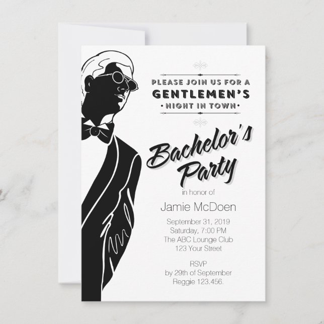 Invitation Parti de célibataire (Devant)