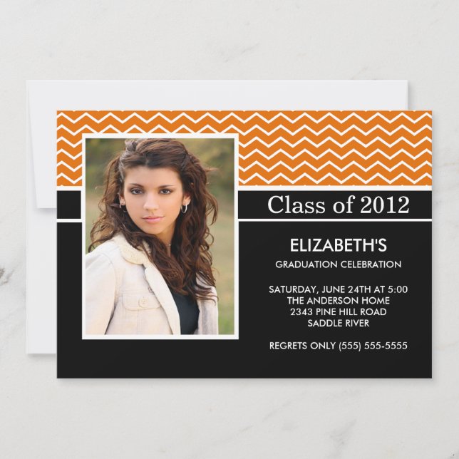 Invitation Parti de graduation de la photographie moderne Ora (Devant)