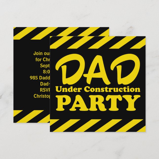 Invitation Parti de la construction (Devant / Derrière)