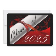 Parti de la graduation rouge et noire