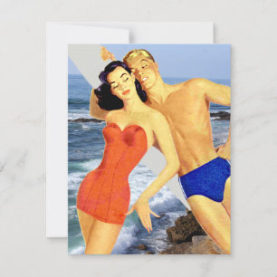 Invitation Parti de la plage de Retro