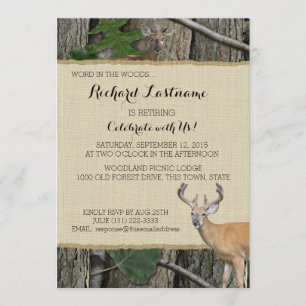 Invitation Parti de la retraite Buck and Doe