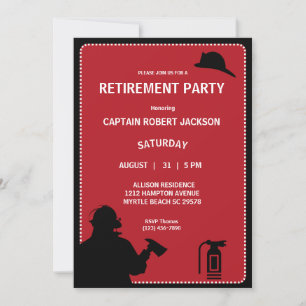 Invitation Parti de la retraite des pompiers