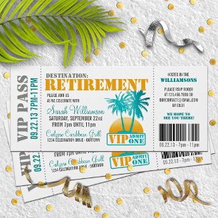 Invitation Parti de la retraite du laissez-passer d'embarquem