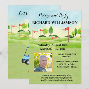 Invitation Parti de la retraite - partie de golf photo
