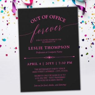 Invitation Parti de la retraite pour tous les temps