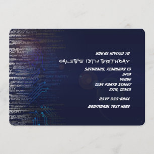 Invitation Parti de la typographie Cool moderne