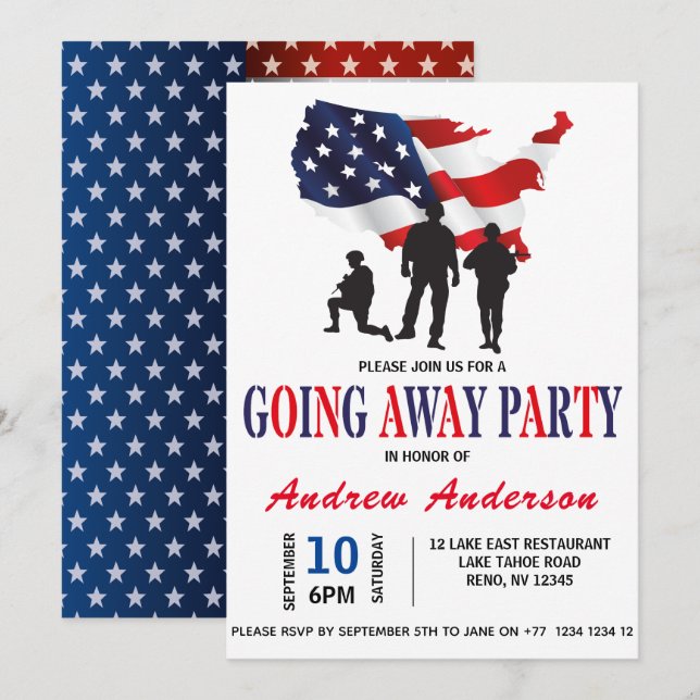 Invitation Parti de l'armée patriotique moderne (Devant / Derrière)
