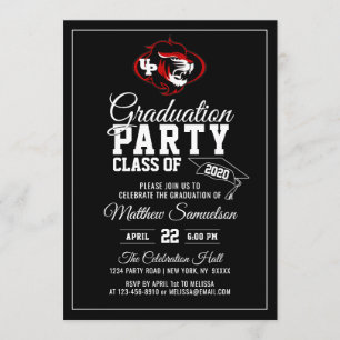 Invitation Parti de l'école noire moderne  ajouter un LOGO