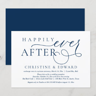 Invitation Parti de l'Elopement mariage, Heureusement toujour