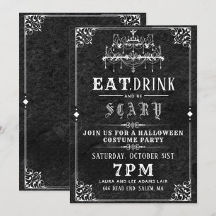 Invitation Parti de l'Halloween gothique