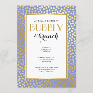Invitation Parti de l'or des Pois Confetti
