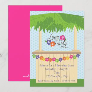 Invitation Parti de Luau