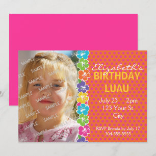 Invitation Parti de Luau