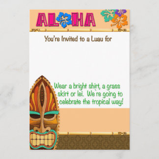 Invitation Parti de Luau