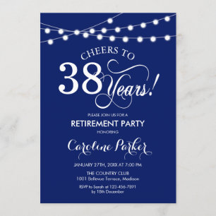 Invitation Parti de retraite - Bleu bleu marine