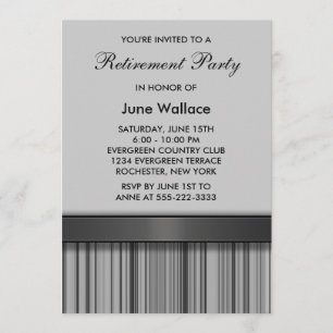 Invitation Parti de retraite noir gris