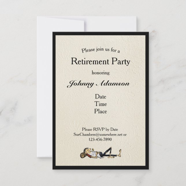 Invitation Parti de retraite Rip Van Winkle personnalisation (Devant)