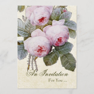 Invitation Parti de retraite Rose anglais personnalisé