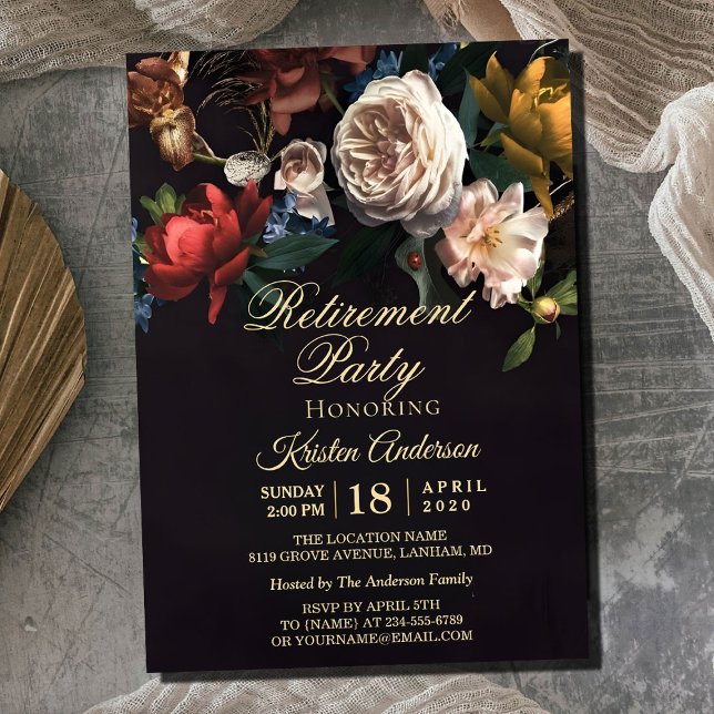 Invitation Parti de retraite Rose délicat (Créateur téléchargé)