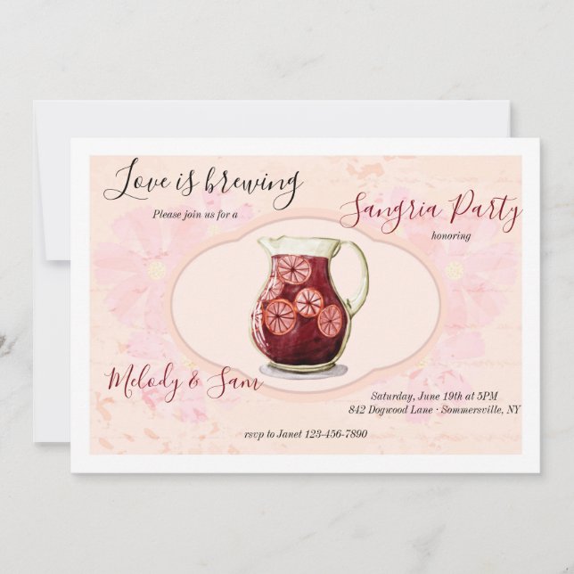 Invitation Parti de Sangria (Devant)