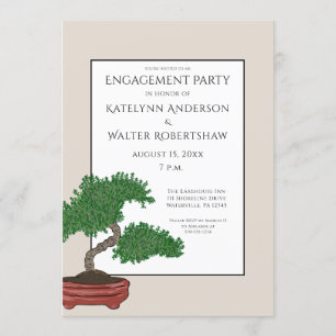 Invitation Parti d'engagement des Mariages japonais Bonsai Tr