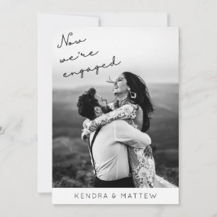 Invitation Parti d'engagement photo minimaliste moderne