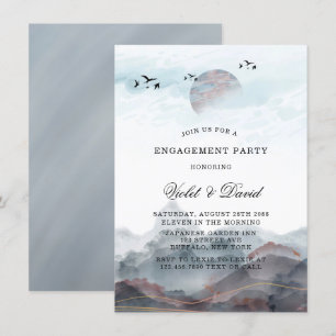 Invitation Parti d'engagement pour l'aquarelle japonaise