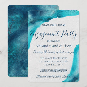 Invitation Parti d'engagement pour l'écocouleur bleu de l'océ