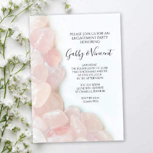 Invitation Parti d'engagement Rose Quartz